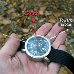 Navigating with an analog watch