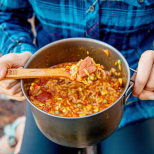 ready-made meal, camp cooking, just add water