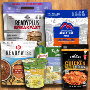 Instant meals, ready-made meals, freeze dried foods