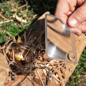 fire making, magnifying glass, freznel lense